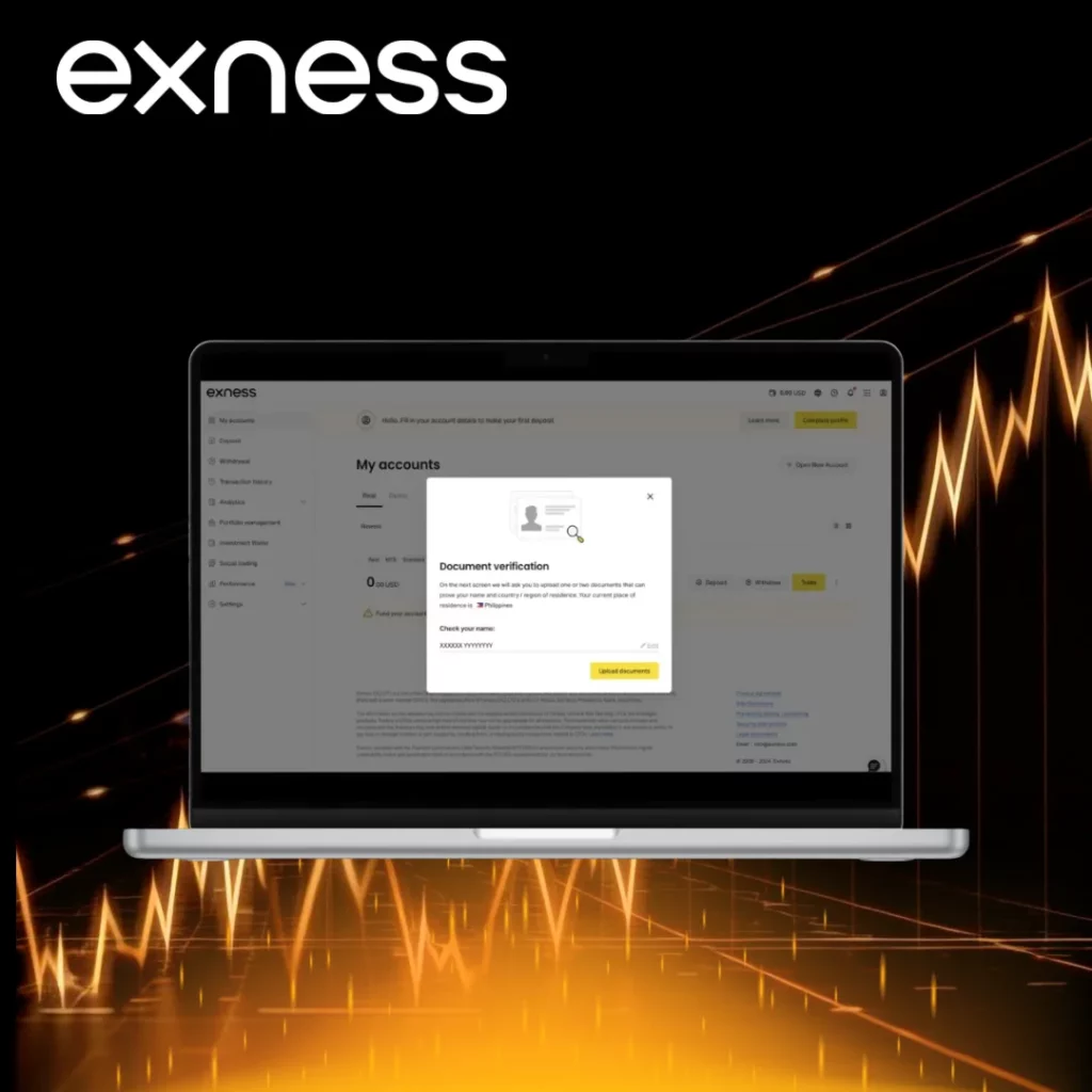 Verifying your account with Exness